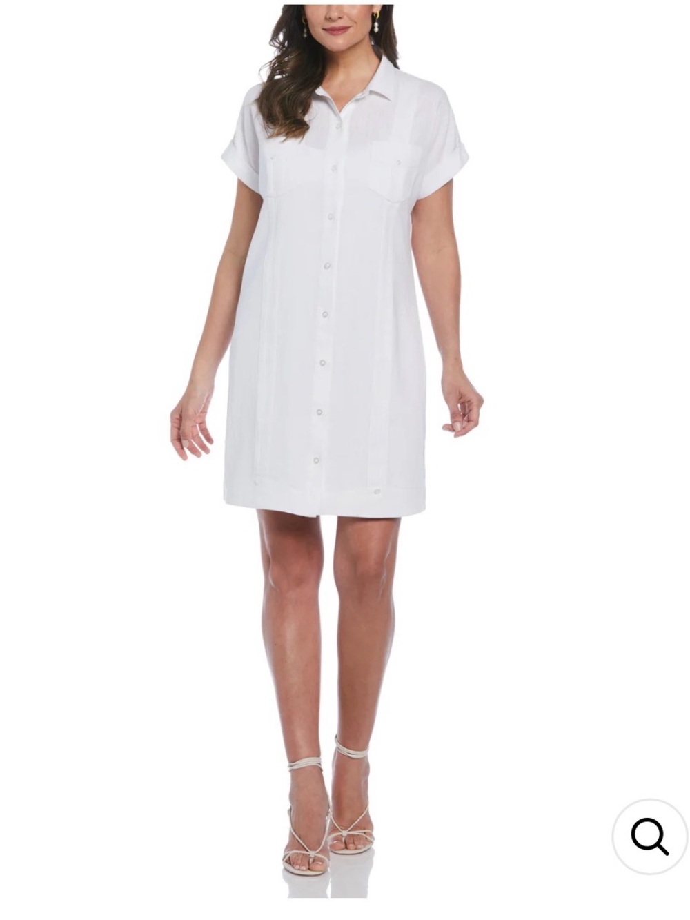 Cubavera White Linen Button-Up Shirt
